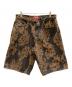 SUPREME（シュプリーム）の古着「Flames jacquard baggy denim short」｜ブラウン×ブラック