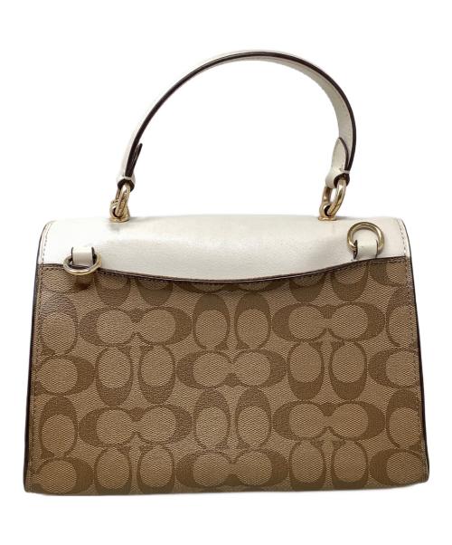 COACH（コーチ）COACH (コーチ) ティリー トップ ハンドル サッチェル ウィズ シグネチャー キャンバス ベージュの古着・服飾アイテム