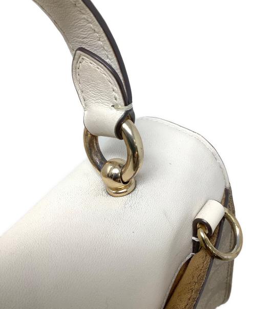 COACH（コーチ）COACH (コーチ) ティリー トップ ハンドル サッチェル ウィズ シグネチャー キャンバス ベージュの古着・服飾アイテム