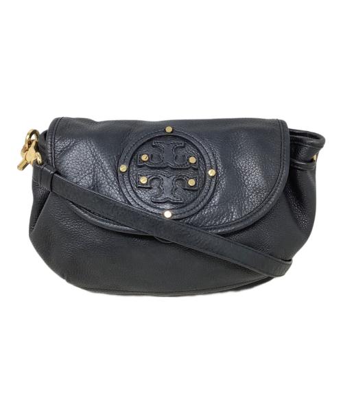 TORY BURCH（トリーバーチ）TORY BURCH (トリーバーチ) ロゴ スタッズ ショルダーバッグ ブラックの古着・服飾アイテム