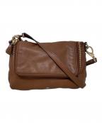 ANYA HINDMARCHアニヤ・ハインドマーチ）の古着「2WAYバッグ　ANYA HINDMARCH（アニヤ・ハインドマーチ）　Maxi Zip Cross Body」｜ブラウン