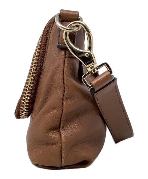 ANYA HINDMARCH（アニヤ・ハインドマーチ）ANYA HINDMARCH (アニヤ・ハインドマーチ) 2WAYバッグ　ANYA HINDMARCH（アニヤ・ハインドマーチ）　Maxi Zip Cross Body ブラウンの古着・服飾アイテム