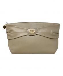 Christian Dior（クリスチャン ディオール）の古着「クラッチバッグ　Christian Dior（クリスチャンディオール）」｜ベージュ