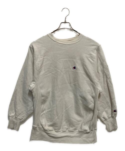Champion REVERSE WEAVE（チャンピオン リバース ウィーブ）Champion REVERSE WEAVE (チャンピオン リバース ウィーブ) クルーネックスウェット ホワイト サイズ:SIZE XLの古着・服飾アイテム