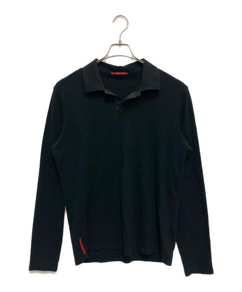 PRADA（プラダ）PRADA (プラダ) 長袖ポロシャツ ネイビー サイズ:SIZE Lの古着・服飾アイテム