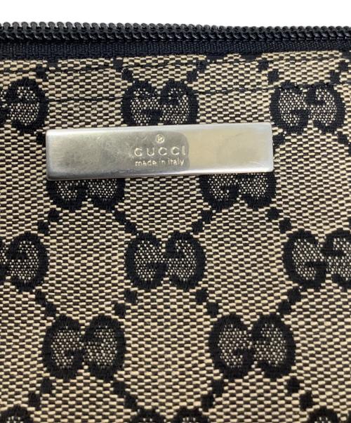 GUCCI（グッチ）GUCCI (グッチ) GUCCI グッチ ベージュ レッド ゴールド金具 GGキャンバス /レザー ハンドバッグの古着・服飾アイテム
