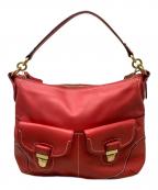 COACHコーチ）の古着「コーチ　ポピー レザー アベリーホーボー　2WAYショルダーバッグ」｜レッド