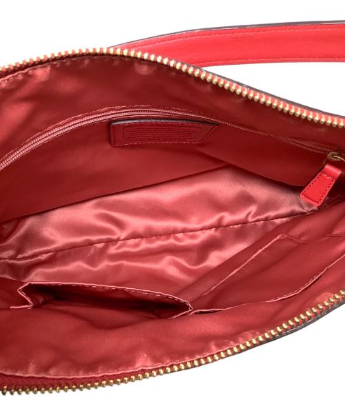 COACH（コーチ）COACH (コーチ) コーチ　ポピー レザー アベリーホーボー　2WAYショルダーバッグ レッドの古着・服飾アイテム