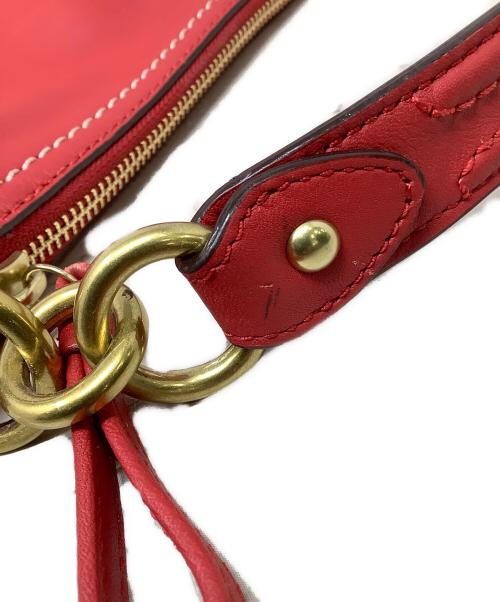 COACH（コーチ）COACH (コーチ) コーチ　ポピー レザー アベリーホーボー　2WAYショルダーバッグ レッドの古着・服飾アイテム