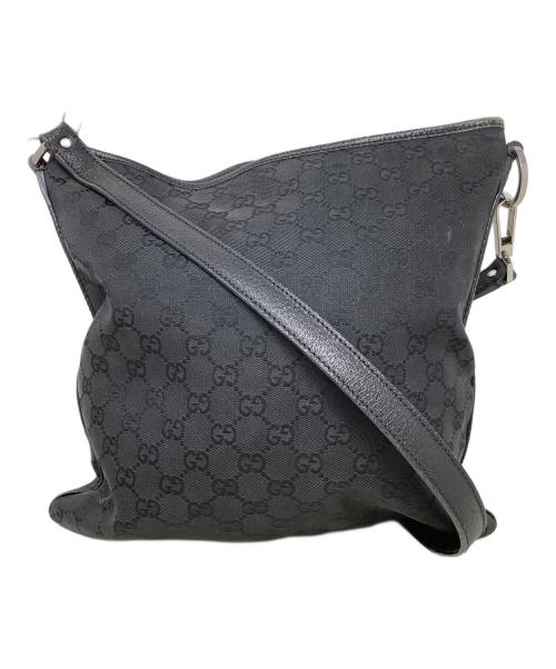 GUCCI（グッチ）GUCCI (グッチ) ショルダーバッグ GGキャンバス ブラックの古着・服飾アイテム