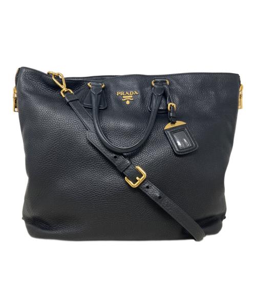 PRADA（プラダ）PRADA (プラダ) 2WAYバッグ　PRADA(プラダ) ヴィッテロダイノ ブラックの古着・服飾アイテム