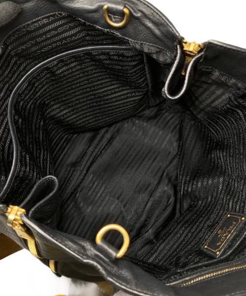 PRADA（プラダ）PRADA (プラダ) 2WAYバッグ　PRADA(プラダ) ヴィッテロダイノ ブラックの古着・服飾アイテム