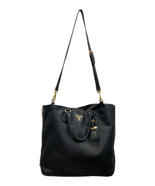 PRADA（プラダ）PRADA (プラダ) 2WAYバッグ　PRADA(プラダ) ヴィッテロダイノ ブラックの古着・服飾アイテム