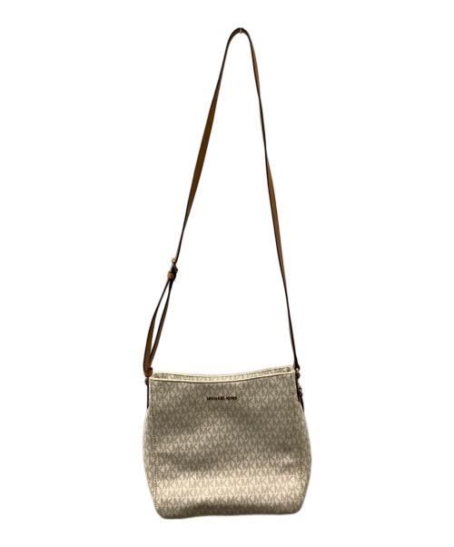 MICHAEL KORS（マイケル・コース）MICHAEL KORS (マイケル・コース) マイケルコース バッグ MICHAEL KORS コーティングキャンバス ホワイト×ベージュの古着・服飾アイテム