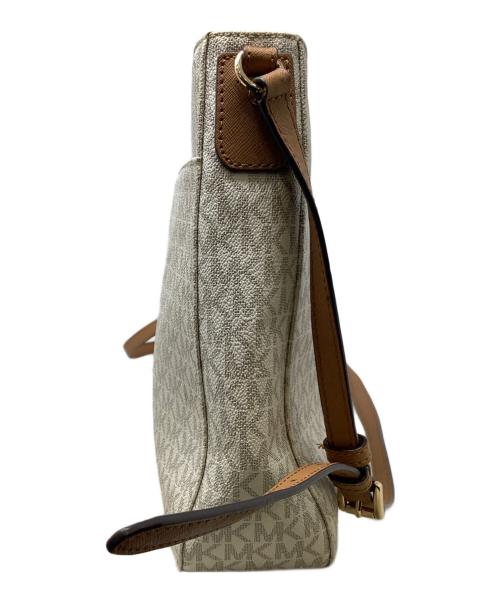 MICHAEL KORS（マイケル・コース）MICHAEL KORS (マイケル・コース) マイケルコース バッグ MICHAEL KORS コーティングキャンバス ホワイト×ベージュの古着・服飾アイテム