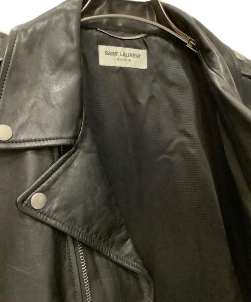 Saint Laurent Paris（サンローランパリ）Saint Laurent Paris (サンローランパリ) SAINT LAURENT  レザージャケット ブラック サイズ:52の古着・服飾アイテム