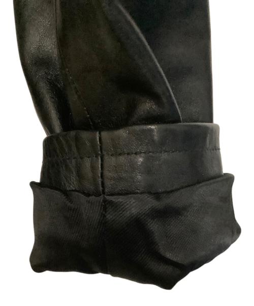 Saint Laurent Paris（サンローランパリ）Saint Laurent Paris (サンローランパリ) SAINT LAURENT  レザージャケット ブラック サイズ:52の古着・服飾アイテム