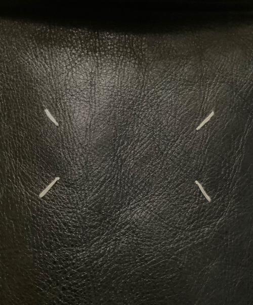 Maison Margiela（メゾンマルジェラ）Maison Margiela (メゾンマルジェラ) カーフレザーダブルブレストライダースジャケット ブラック サイズ:50の古着・服飾アイテム