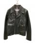 Maison Margiela（メゾンマルジェラ）の古着「カーフレザーダブルブレストライダースジャケット」｜ブラック