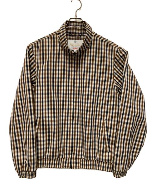 Aquascutum（アクアスキュータム）Aquascutum (アクアスキュータム) Supreme (シュプリーム) クラブジャケット ブラウン×ネイビー サイズ:Mの古着・服飾アイテム
