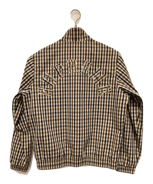 Aquascutum（アクアスキュータム）Aquascutum (アクアスキュータム) Supreme (シュプリーム) クラブジャケット ブラウン×ネイビー サイズ:Mの古着・服飾アイテム