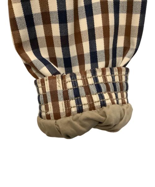 Aquascutum（アクアスキュータム）Aquascutum (アクアスキュータム) Supreme (シュプリーム) クラブジャケット ブラウン×ネイビー サイズ:Mの古着・服飾アイテム