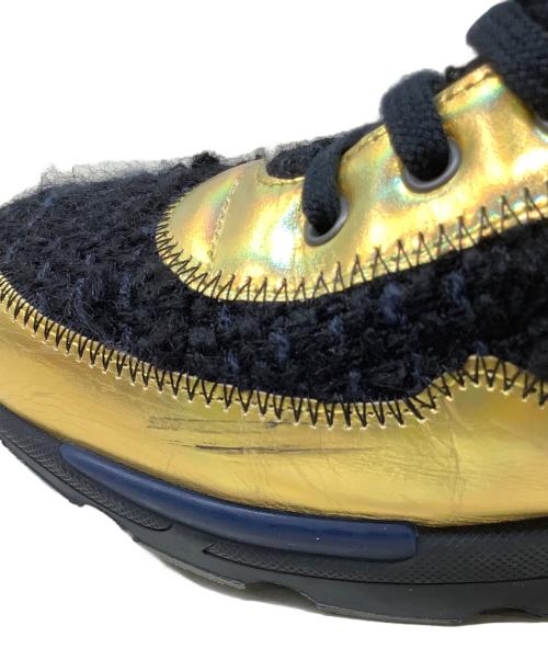 CHANEL（シャネル）CHANEL (シャネル) ツイード ローカットスニーカー ブラック×ゴールド サイズ:SIZE 38の古着・服飾アイテム