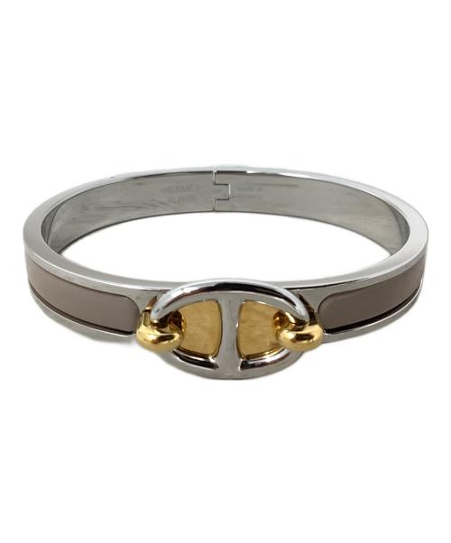 HERMES（エルメス）HERMES (エルメス) ブレスレット HERMES(エルメス)　ミニクリックシェーヌダンクル　FI 02 73 ベージュの古着・服飾アイテム