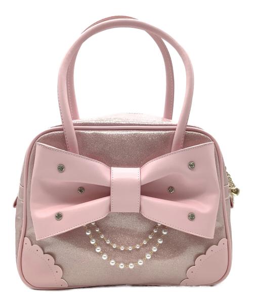 Angelic Pretty（アンジェリックプリティー）Angelic Pretty (アンジェリックプリティー) グリッターリボントートバッグ　Angelic Pretty（アンジェリックプリティー） ピンク 未使用品の古着・服飾アイテム