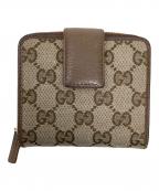 GUCCIグッチ）の古着「GUCCI　2つ折り財布」｜ベージュ