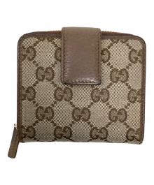 GUCCI（グッチ）の古着「GUCCI　	2つ折り財布」｜ベージュ