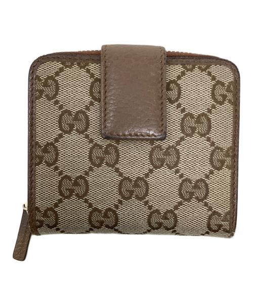 GUCCI（グッチ）GUCCI (グッチ) GUCCI　	2つ折り財布 ベージュの古着・服飾アイテム