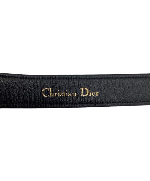 Christian Dior（クリスチャン ディオール）Christian Dior (クリスチャン ディオール) CDロゴバックル　レザーベルト ブラックの古着・服飾アイテム