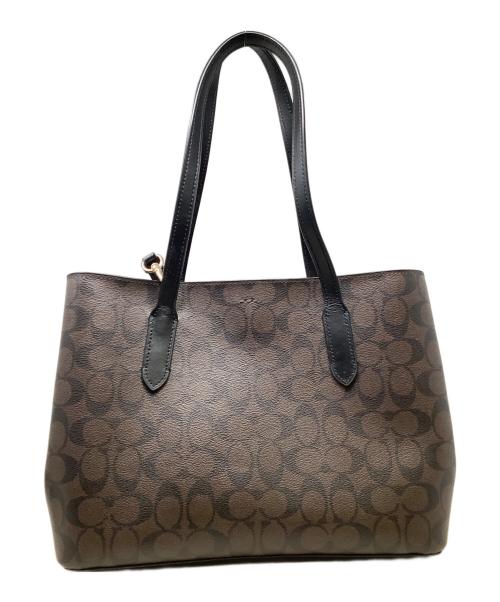 COACH（コーチ）COACH (コーチ) アベニュー キャリーオール ブラウン×ブラックの古着・服飾アイテム
