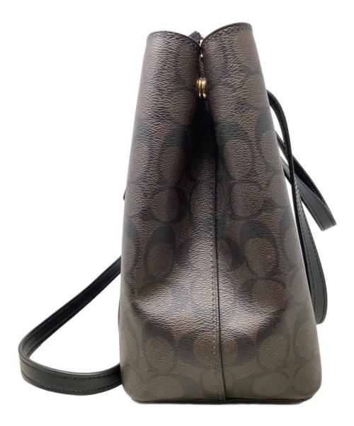 COACH（コーチ）COACH (コーチ) アベニュー キャリーオール ブラウン×ブラックの古着・服飾アイテム