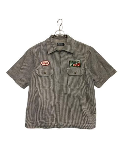 Hysteric Glamour（ヒステリックグラマー）Hysteric Glamour (ヒステリックグラマー) 半袖シャツ ネイビー×ホワイト サイズ:XLの古着・服飾アイテム