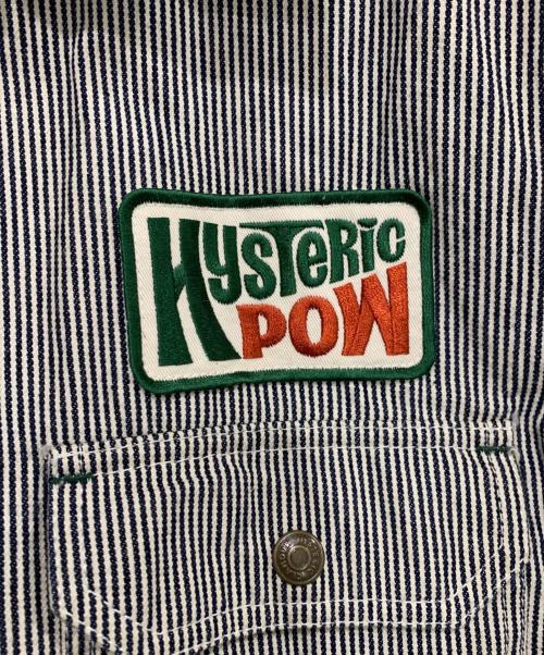 Hysteric Glamour（ヒステリックグラマー）Hysteric Glamour (ヒステリックグラマー) 半袖シャツ ネイビー×ホワイト サイズ:XLの古着・服飾アイテム