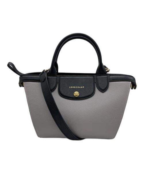 LONGCHAMP（ロンシャン）LONGCHAMP (ロンシャン) 2WAYバッグ ブラック×グレーの古着・服飾アイテム