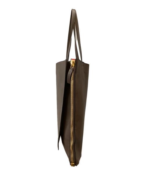 MARNI（マルニ）MARNI (マルニ) サイドジップレザートートバッグ　MARNI（マルニ） ブラウンの古着・服飾アイテム