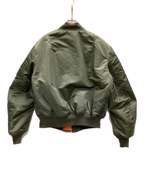 ALPHA（アルファ）ALPHA (アルファ) MA-1フライトジャケット グリーン サイズ:Ｌの古着・服飾アイテム