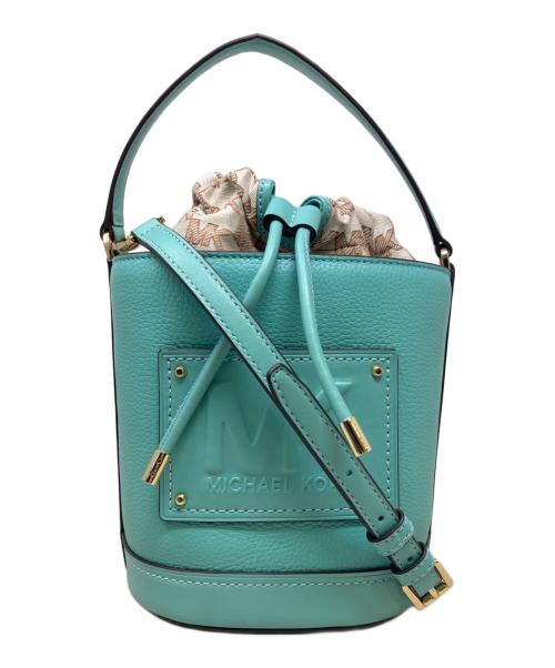MICHAEL KORS（マイケル・コース）MICHAEL KORS (マイケル・コース) MICHAEL KORS（マイケルコース）　35T2G7KM8L　ドローストリング バケットメッセンジャー ブルーの古着・服飾アイテム