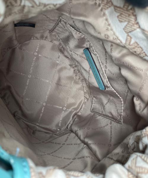 MICHAEL KORS（マイケル・コース）MICHAEL KORS (マイケル・コース) MICHAEL KORS（マイケルコース）　35T2G7KM8L　ドローストリング バケットメッセンジャー ブルーの古着・服飾アイテム