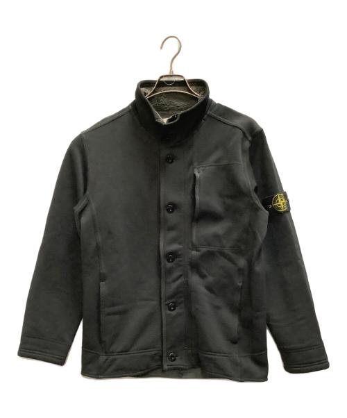 STONE ISLAND（ストーンアイランド）STONE ISLAND (ストーンアイランド) STONE ISLAND 立ち襟フロントボタンスウェット ブラック サイズ:Mの古着・服飾アイテム