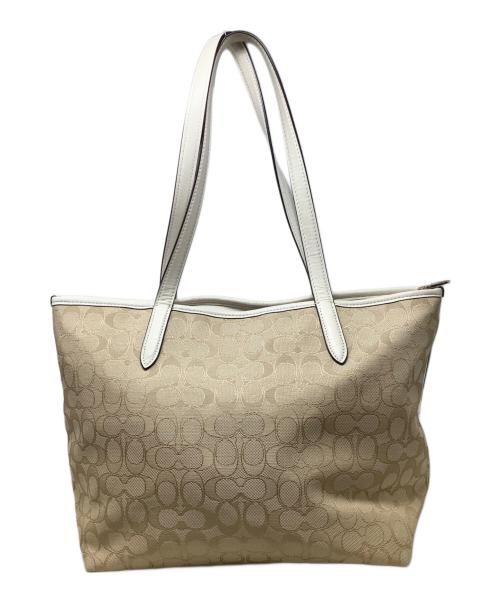 COACH（コーチ）COACH (コーチ) COACH コーチ トートバッグ 肩掛け シグネチャー ベージュの古着・服飾アイテム