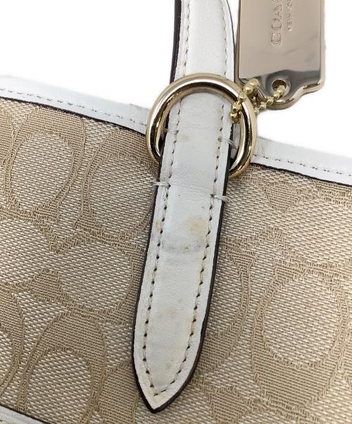 COACH（コーチ）COACH (コーチ) COACH コーチ トートバッグ 肩掛け シグネチャー ベージュの古着・服飾アイテム