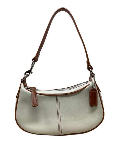 COACH（コーチ）COACH (コーチ) COACH コーチ アクセサリーポーチ ワンショルダー ブラウン×ホワイトの古着・服飾アイテム