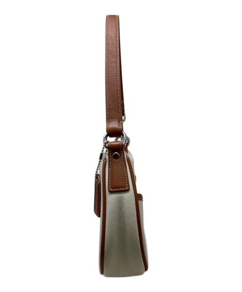 COACH（コーチ）COACH (コーチ) COACH コーチ アクセサリーポーチ ワンショルダー ブラウン×ホワイトの古着・服飾アイテム
