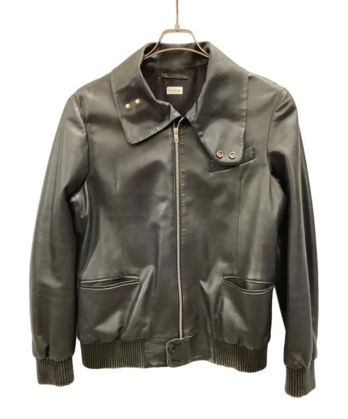 PAUL SMITH（ポールスミス）PAUL SMITH (ポールスミス) ファーストライン ハイネック ラムレザージャケット　レザーブルゾン ブラック サイズ:Ｌの古着・服飾アイテム