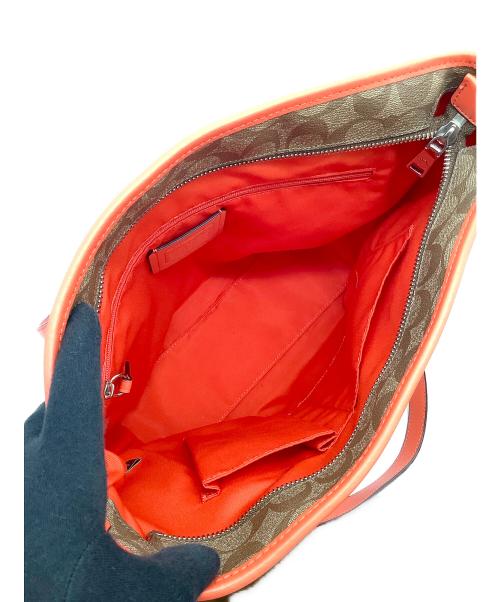 COACH（コーチ）COACH (コーチ) トートバッグ　COACH（コーチ）　F58294 ブラウン×オレンジの古着・服飾アイテム