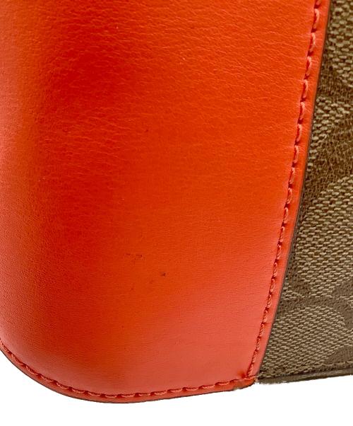 COACH（コーチ）COACH (コーチ) トートバッグ　COACH（コーチ）　F58294 ブラウン×オレンジの古着・服飾アイテム